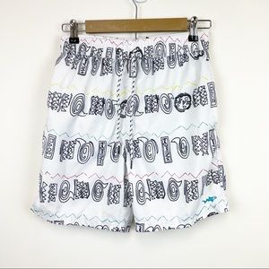 Maui and Sons Graphic Doodle Print Board Shorts Size Small